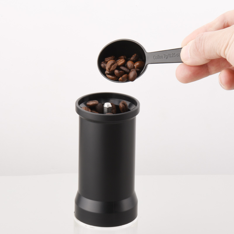Black Professional Adjustable Stainless Steel Cone Manual Coffee Grinder