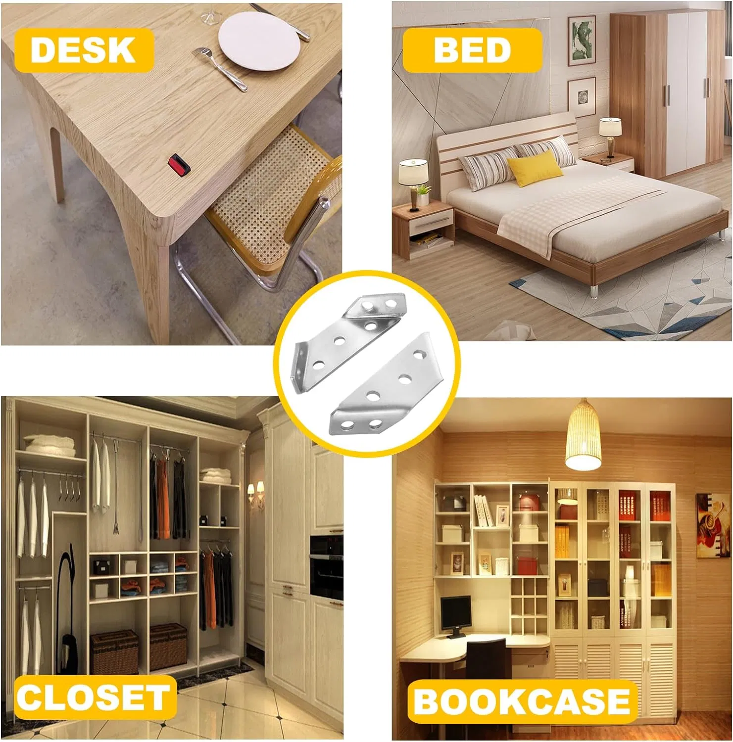 Furniture Hardware: Stainless Steel Trapezoidal Angle Bracket/Connector