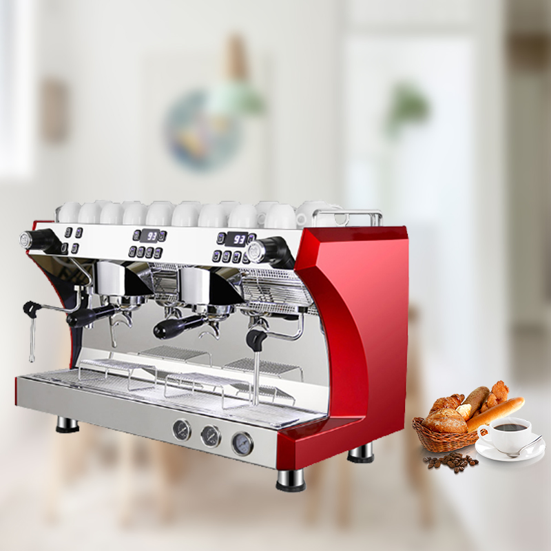 2025 Semi-Automatic Professional Commercial Stainless Steel 2 Group Dual Boiler Coffee Espresso Machine with Milk Frother