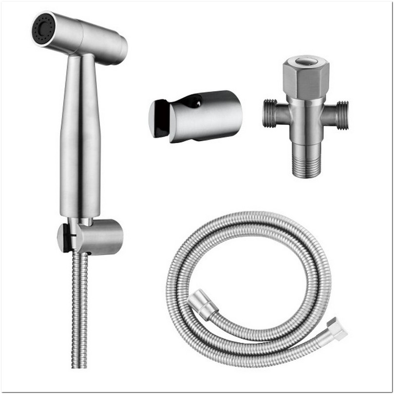 360 Degree Wall Mounted Stainless Steel Shattaf Bidet Spray Metal Bathroom Faucet