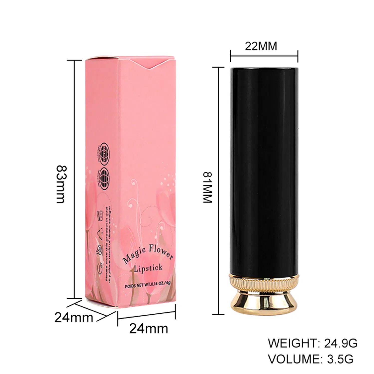 Factory Price Makeup Factory Luxury Flower Lipstick High Quality Glitter Lipstick