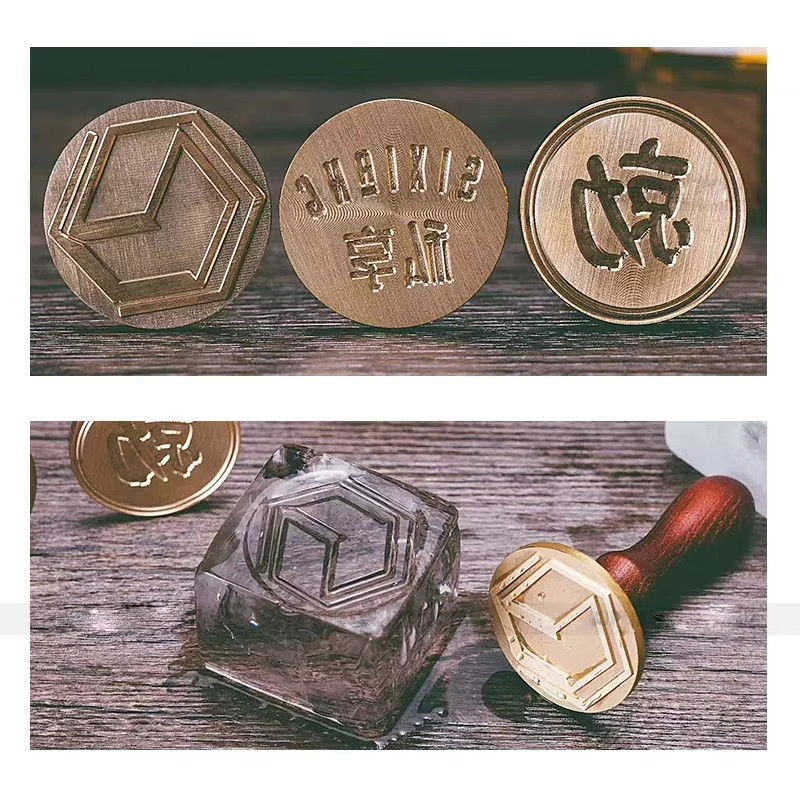 Ice Mold with Copper Stamp & Ice Plate: Customize Your Ice Decorations, Add Personality to Your Drinks