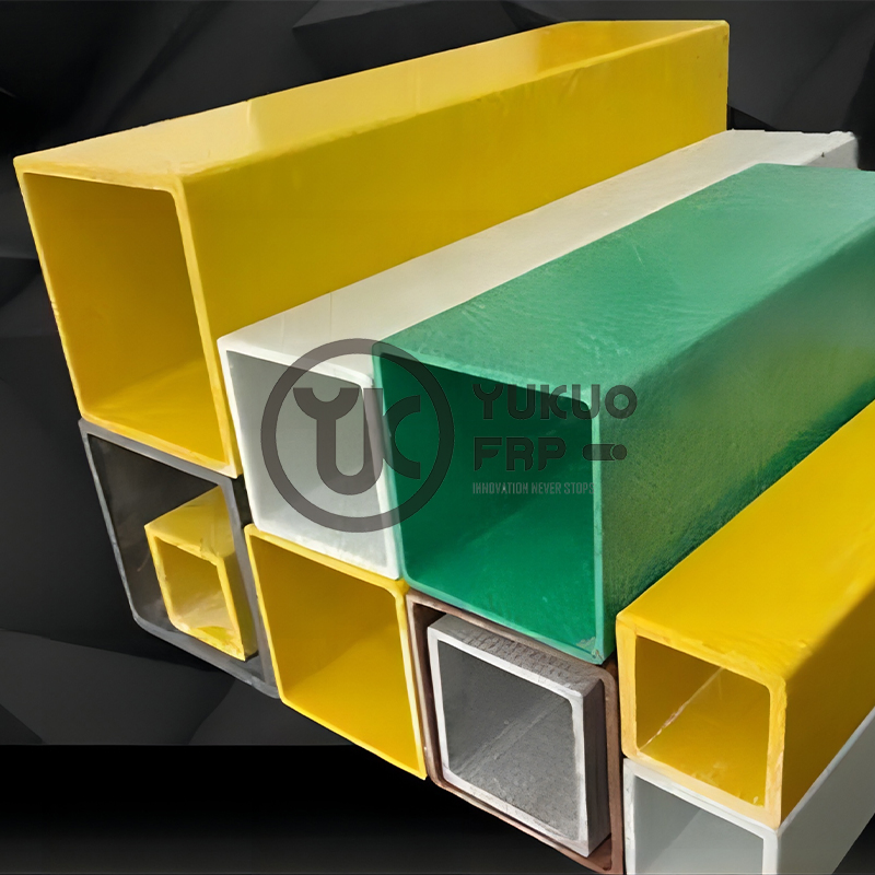 Chimney Fiberglass High Strength FRP Square Pipe Tube
