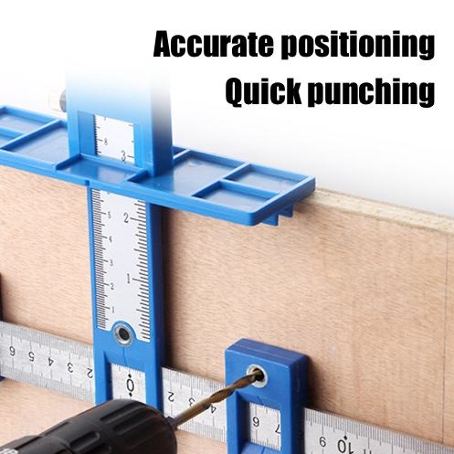 High Quality Carpentry Jig Tool Adjustable Furniture Drill Hole Punch Locator