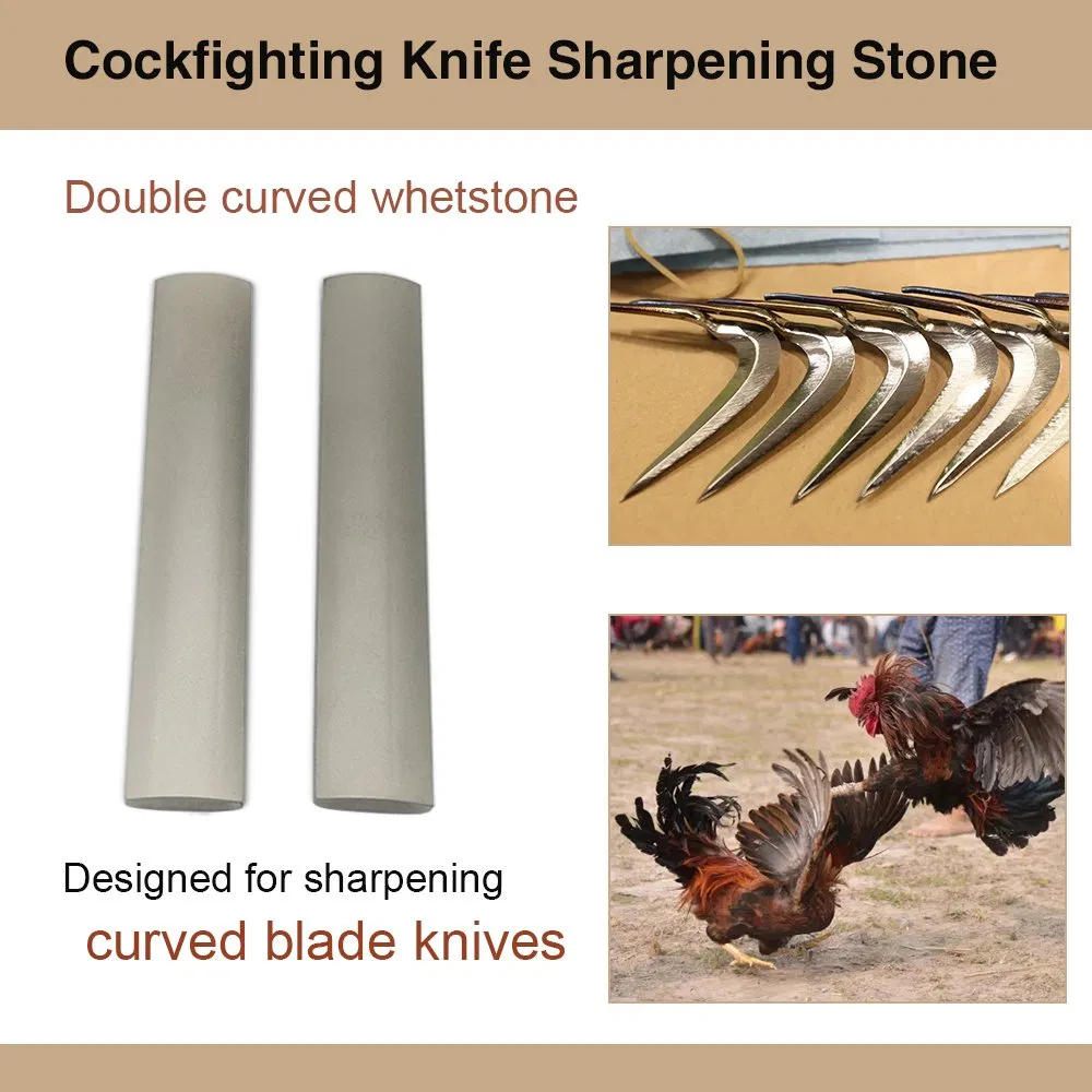 Diamond Stone Double Side Cock Fighting Spur Sharpening Stone Curved Surface Knife Sharpener Diamond Stone