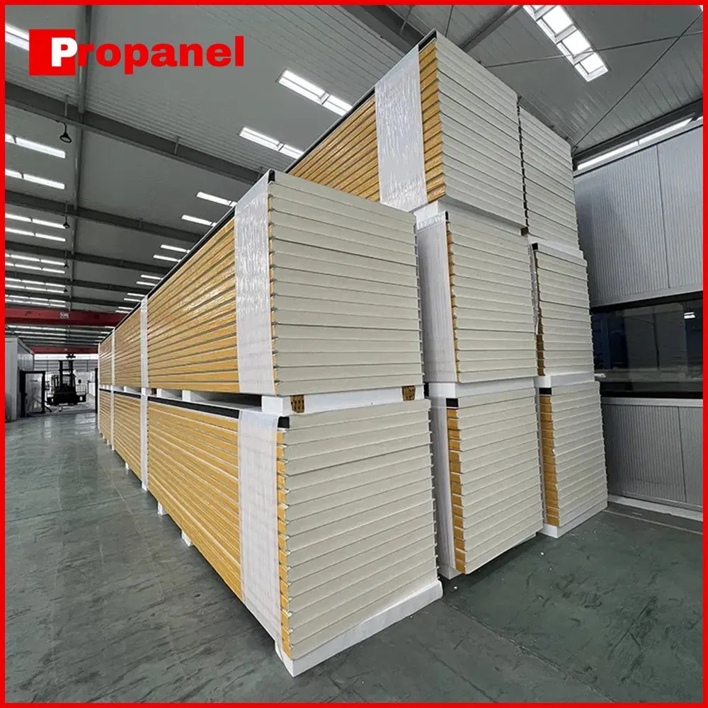 PUR/PU/PIR/Puf Polyurethane Foam Insulation/Insulated Sandwich Wall and Roof Panels for Prefabricated Houses/Steel Structure/Modern Building/Cold Room