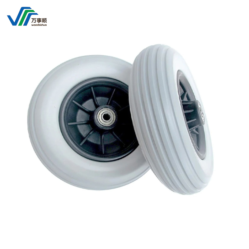 Wear-Resistant and Puncture Resistant Polyurethane Wheelbarrow Rubber Solid Wheel and PU Foam Wheel 4.80/4.00-8 with Steel /Plastic Rim for Wagon Trolley/ Lawn