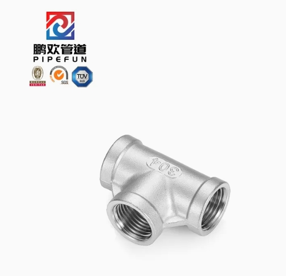 Premium Stainless Steel Female Threaded Tee - Factory Direct Price, Industrial Grade, Durable 304/316 Material, Corrosion-Resistant, Precision-Engineered for Pl