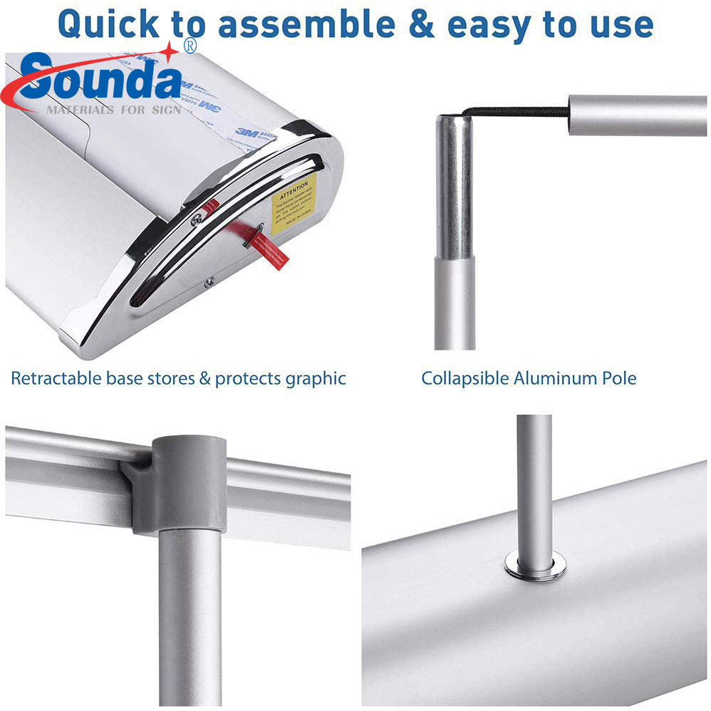 Aluminum Economical Roll up Display Roll up Banner Advertising Stand