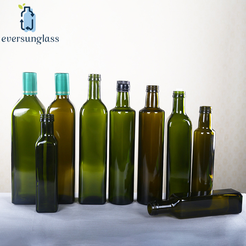 Wholesale Dark Brown Round Glass Olive Oil Bottle 750ml