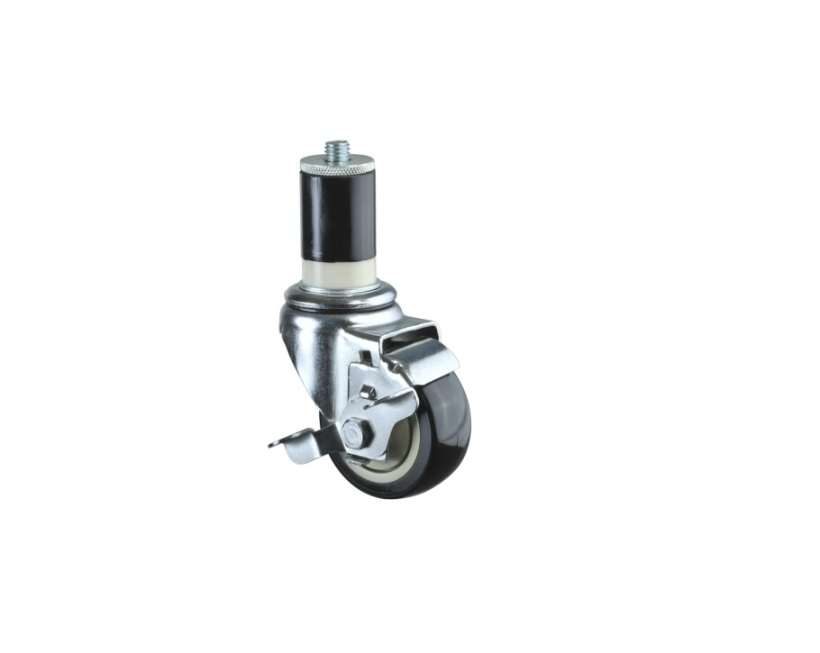 Good Quality Castor Factory Sales 125mm Swivel Expanding Adapter Stem Castors with Thermoplastic Rubber Wheels