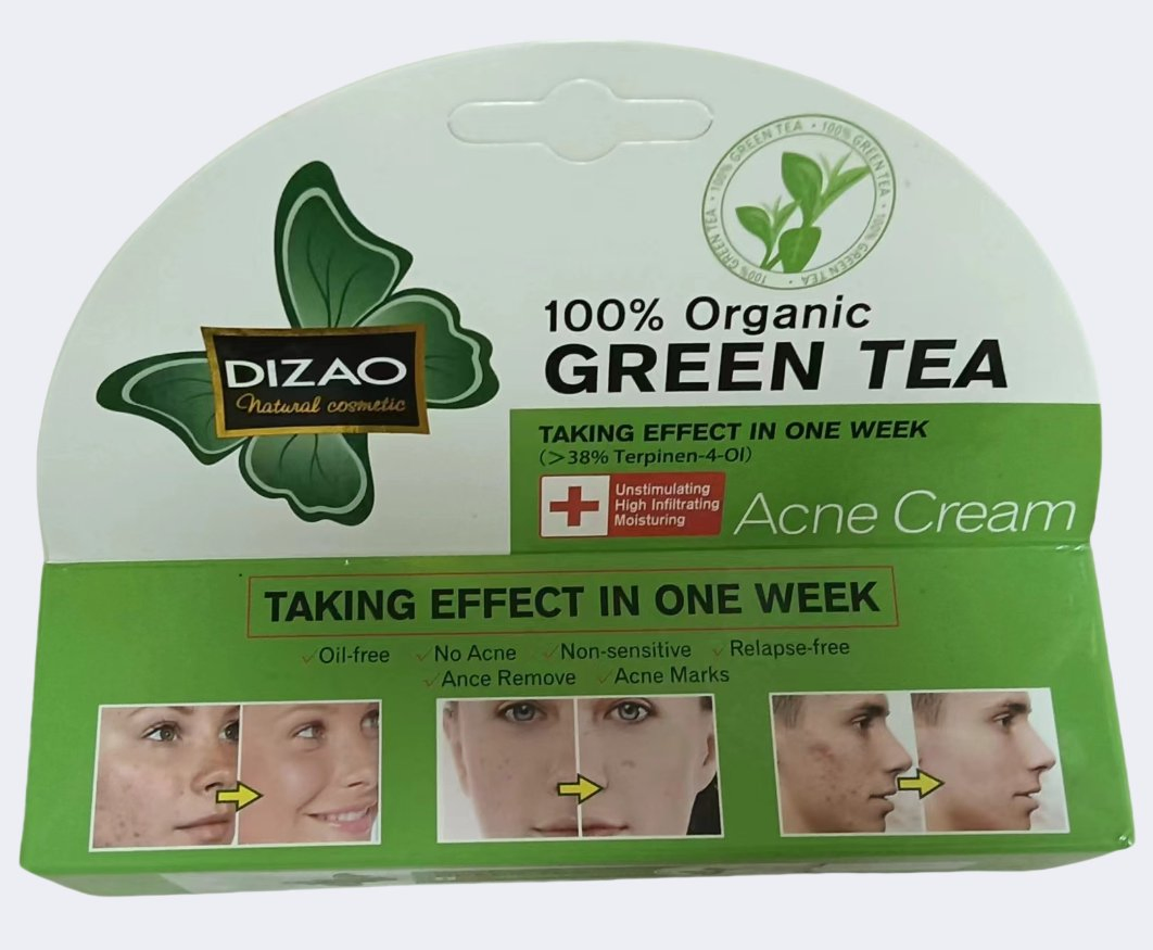 Hot Selling Private Label 100% Organic Green Tea Anti-Acne Cream