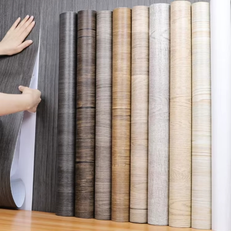 Self-Adhesive Toco Texture PVC Furniture Film Contact Paper Wood Wall Decoration for Kitchen Cabinets or Hotel Furniture Wallpaper
