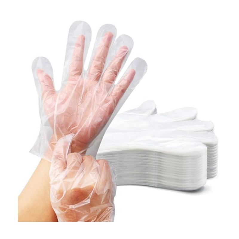 Custom Poly Household Waterproof Kitchen Cleaning Powder Free PE Gloves