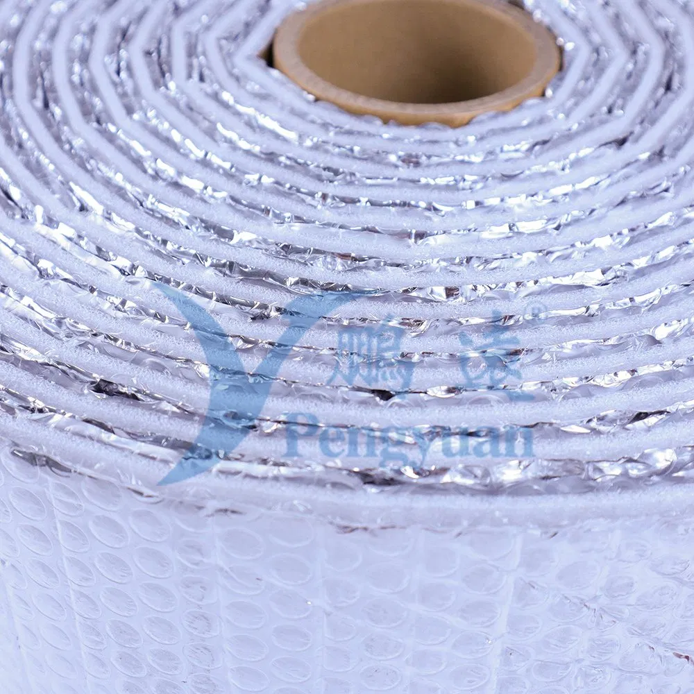 Fire Retardant Aluminum Foil Double Bubble EPE Core Layer Pipe Insulation