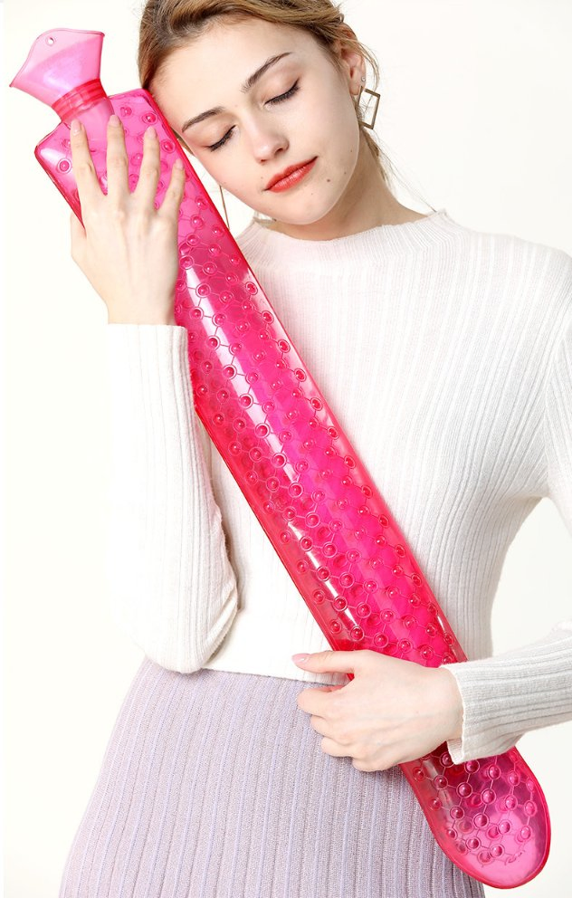 2500ml Leakproof Long Hot Water Bottle Winter Hand Feet Warmer Long Hot Water Bag