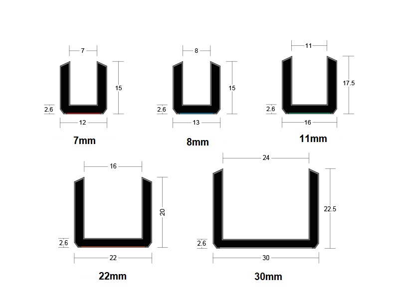 Fd30-60 U Channel Glazing Seal