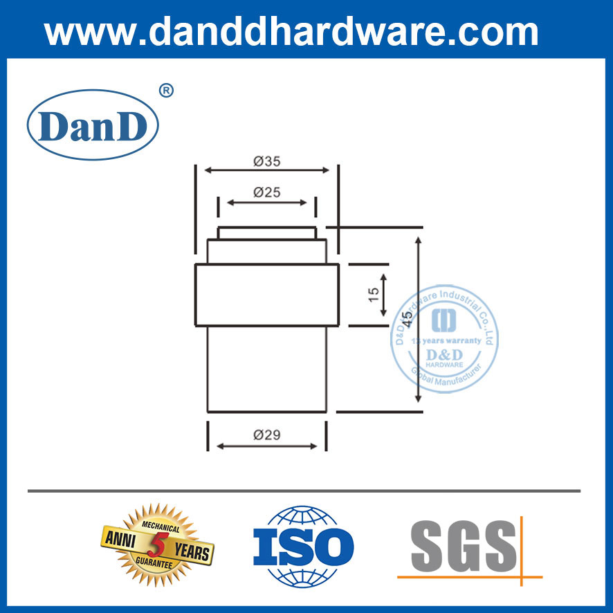 Door Hardware Ss 304 in Yellow Bronze Finish Door Stop