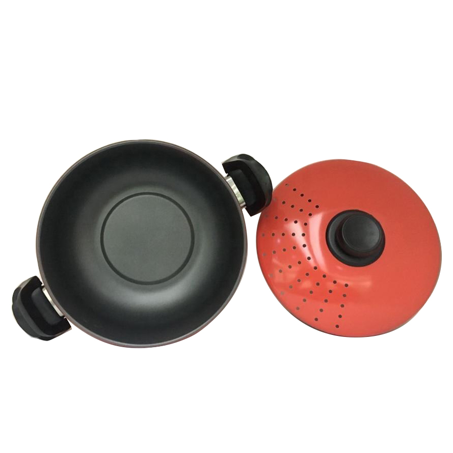 Copper Color Noodle Cooking Pots with Carbon Steel Strainer Lid