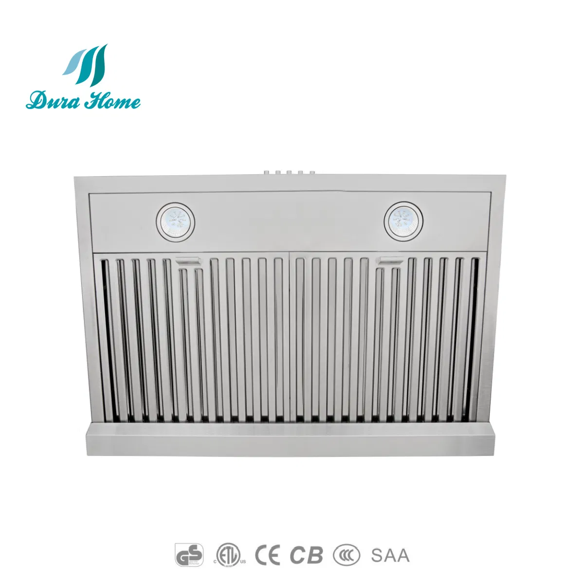 Sleek White Range Hood Featuring 750 Cfm and 3-6 Speed Capabilities