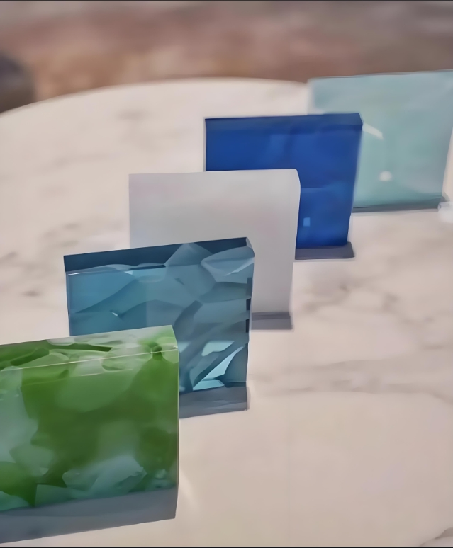 Modern Design Special Tinted Jade Glass / Artificial Krystal Stone Glasses for Countertop