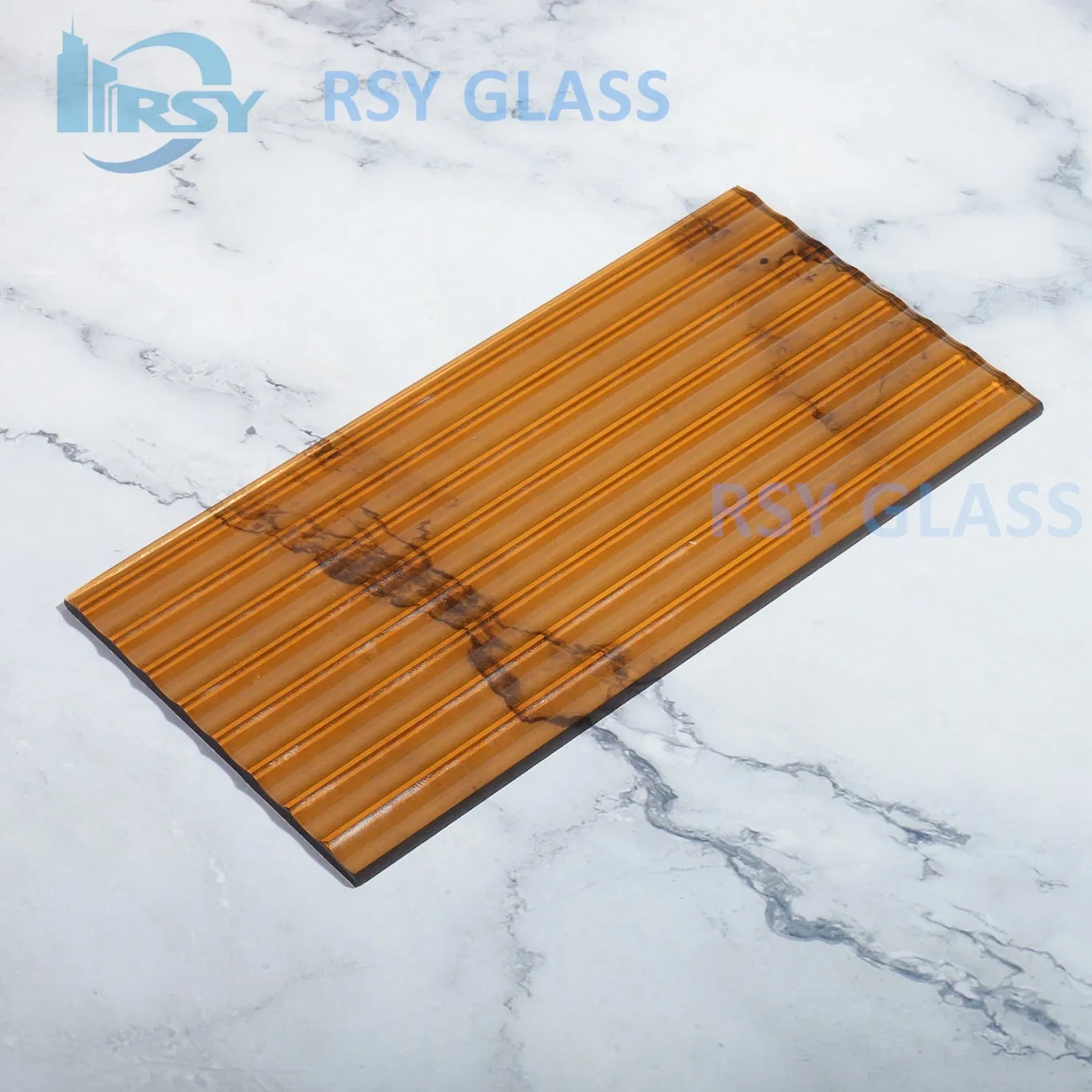 Golden Bronze Color Tinted Pattern Glass with Factory Price