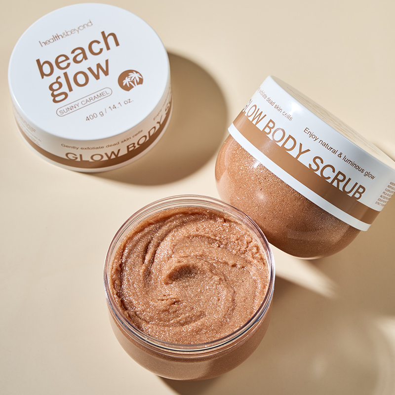 Private Labe Deep Exfoliating Portable Glow Shiny Wash Body Scrub Set