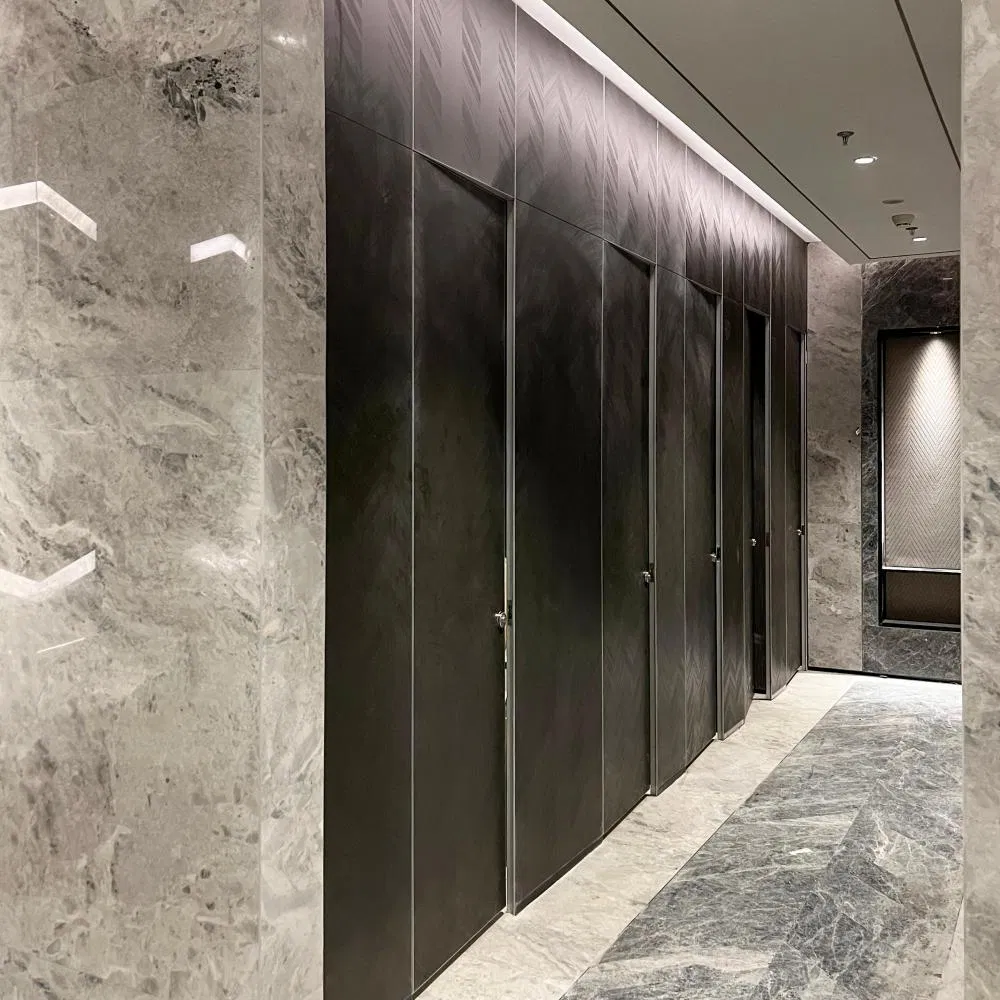 Debo HPL Washroom Partition Toilet Partition Compact Laminate Decorative Design