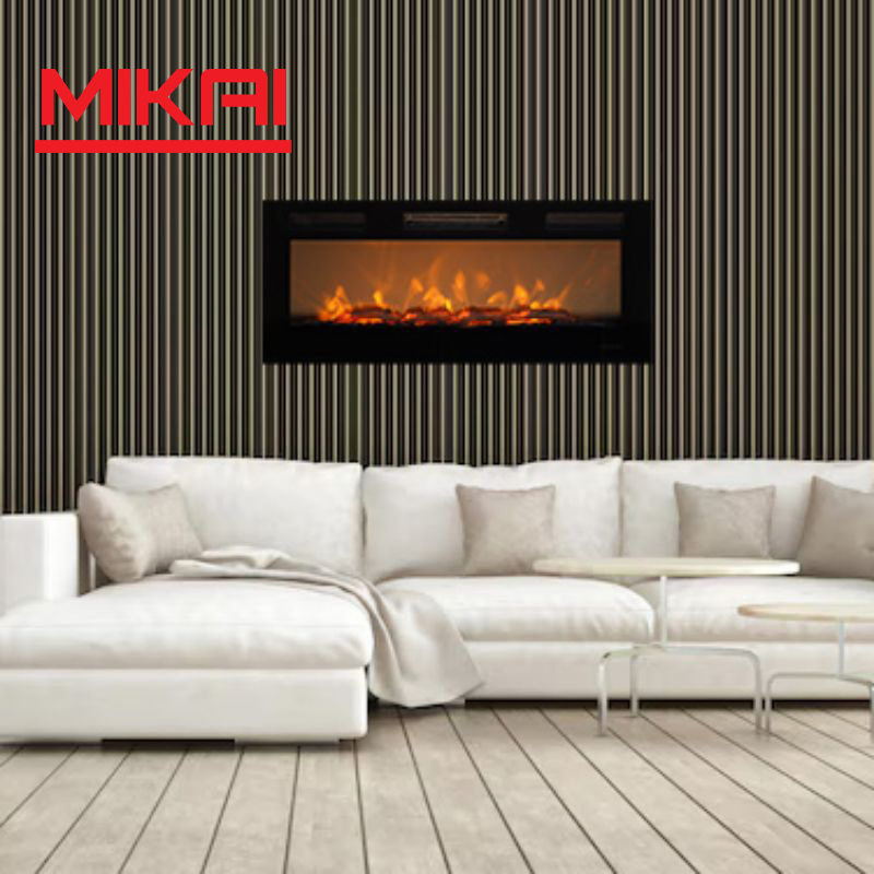 Factory Modern Wall Mounted 3D Realistic Flame Effect Electric Fireplace