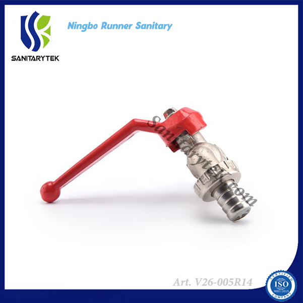 Brass Ball Water Bib Cock with Hose Connection (V26-005R14)