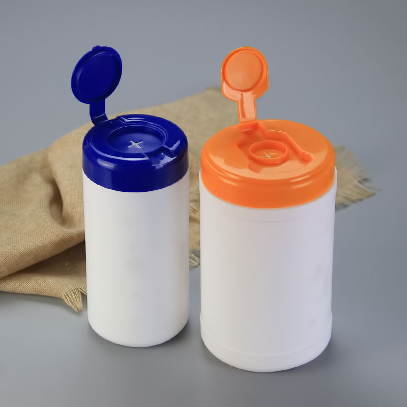 SJ HDPE Automatic Closed Empty Bucket Dry Wet Wipes Tissue Plastic Container Non woven Canister