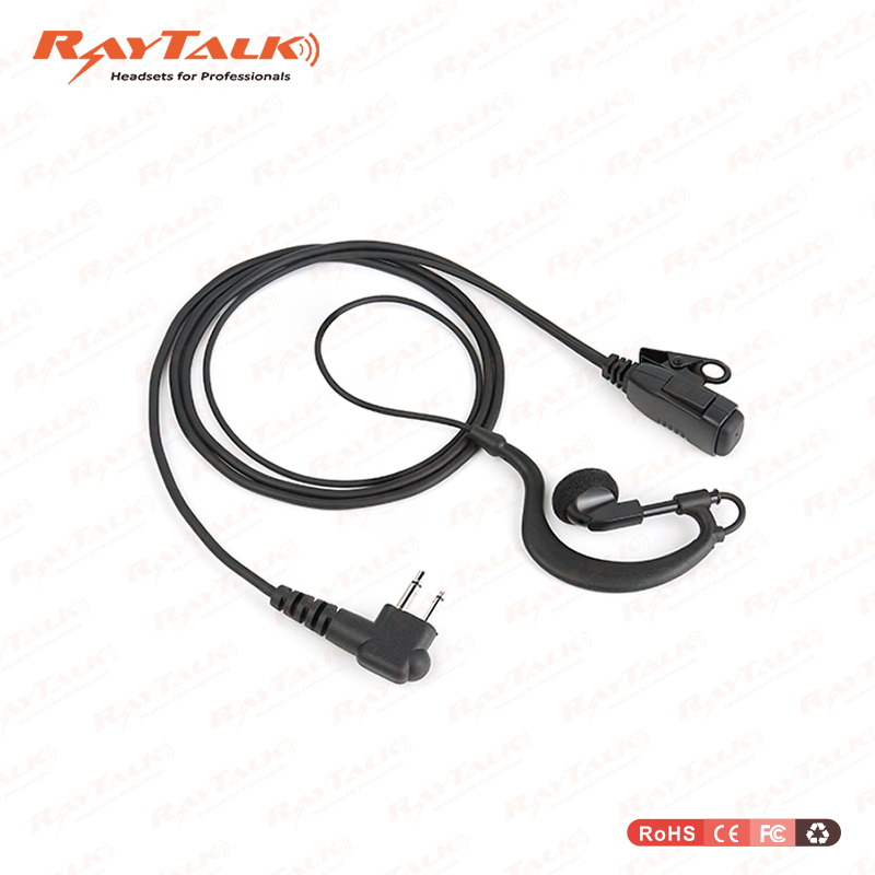 1-Wire Earhook Earpiece with Push-to-Talk for Motorola Gp340