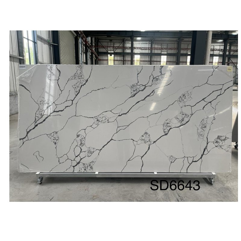 Reconstituted Artificial Stone Polished Countertops Kitchen Work Top Stone Quartz