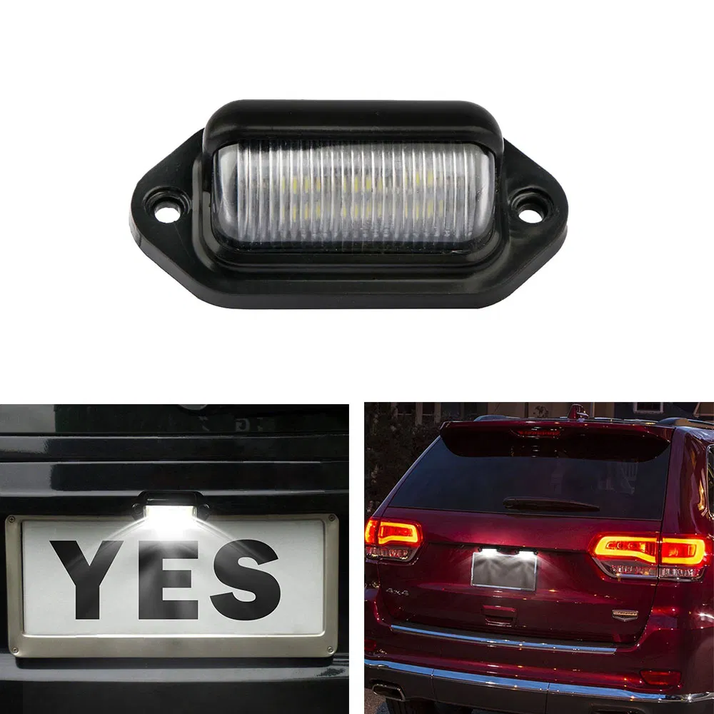 Светодиодные лампы для номерного знака, белые, хромированные