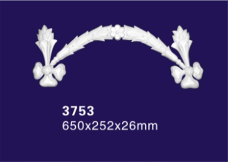 Customized Color Polyurethane Ornament / Flower Design Injection Molding for Wall and Ceiling