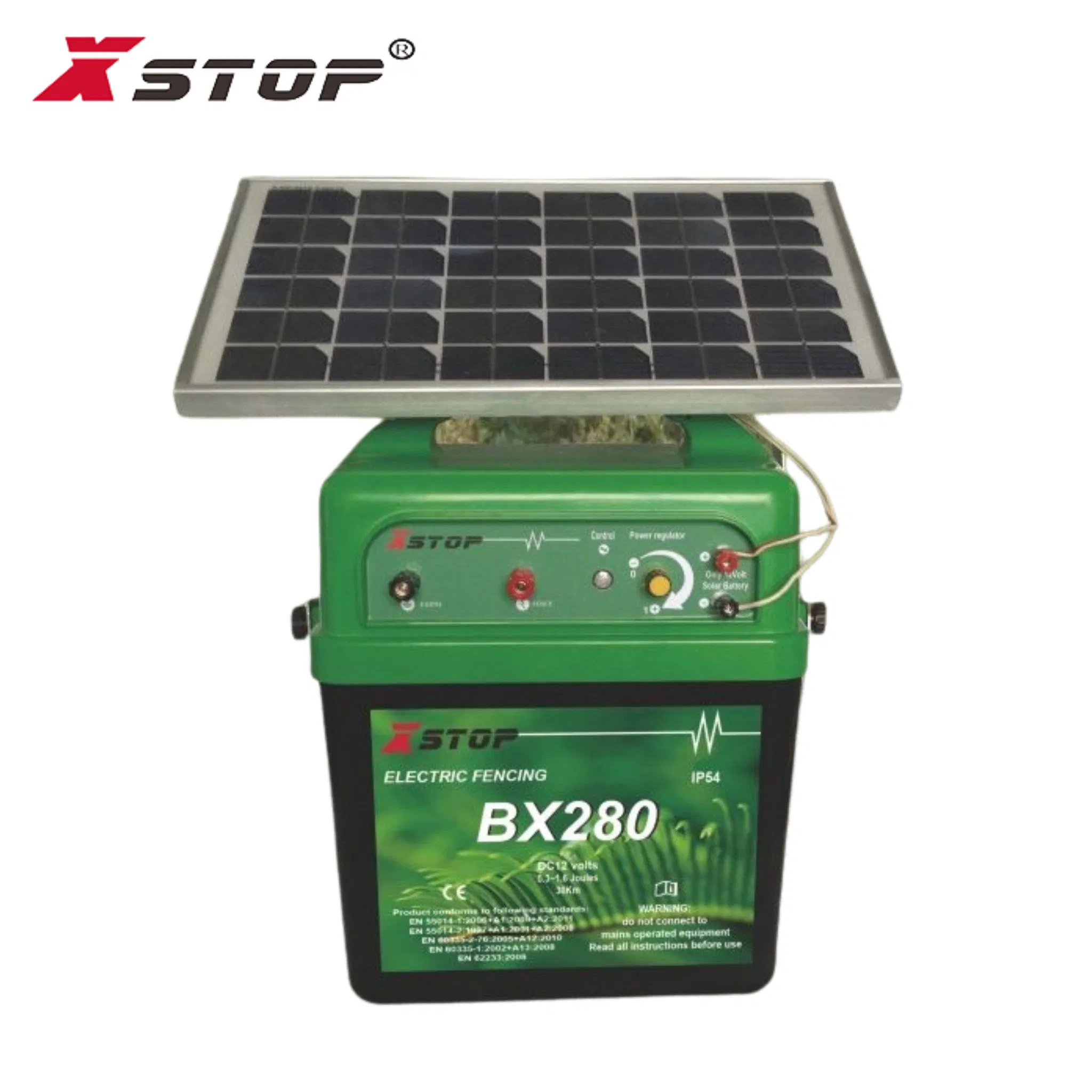 Solar Electric Fence Energizer with Solar panel