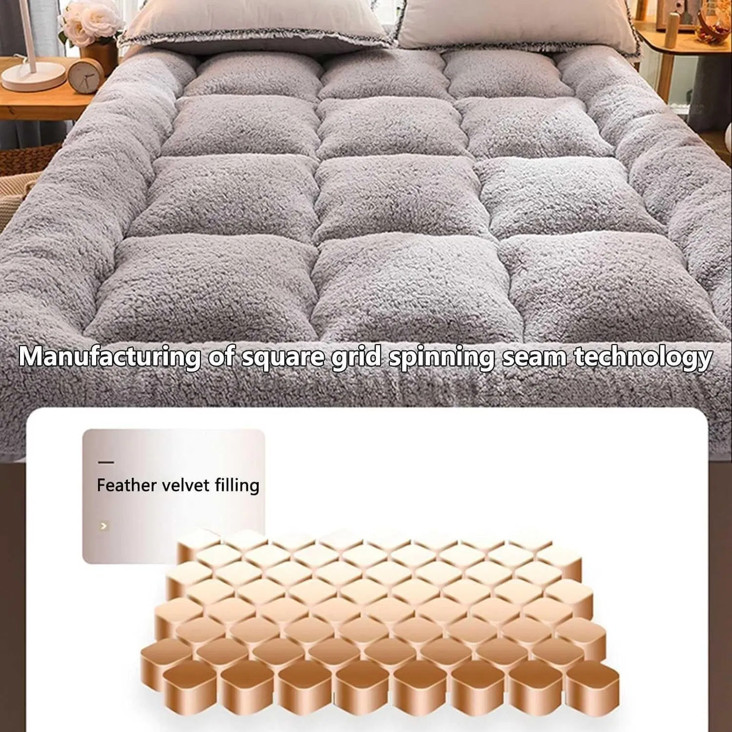 Winter Thick Warm Plush Leather Foldable Tatami-Mat Floor Mattress