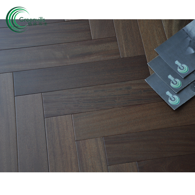 Natural Solid Cumaru Herringbone Wood Flooring/Hardwood Flooring with CE