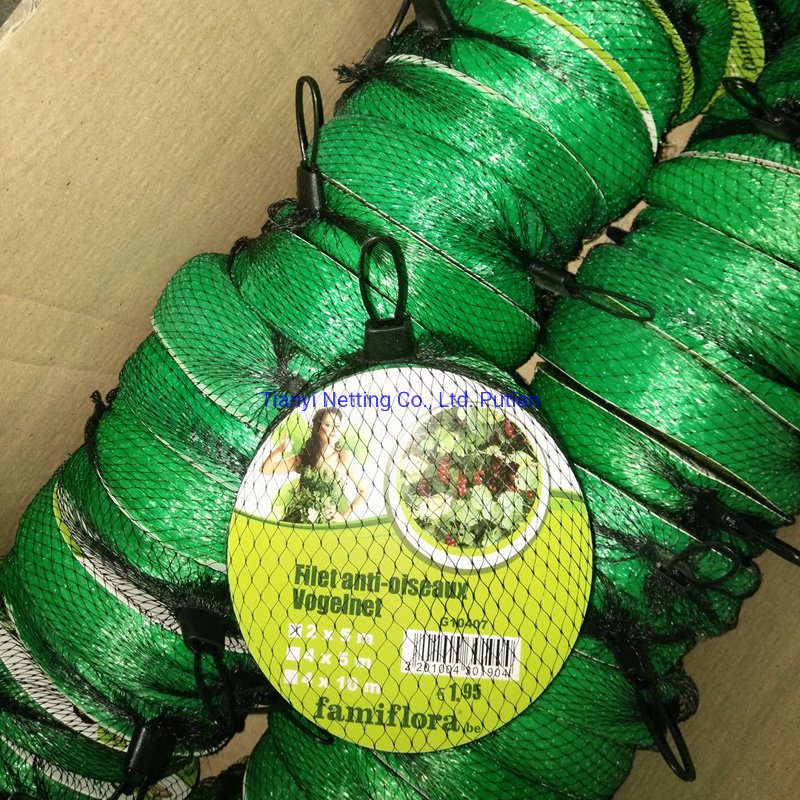 HDPE 8GSM 10X3m Green Color Anti Bird Net, High Quality, Protect Crops.