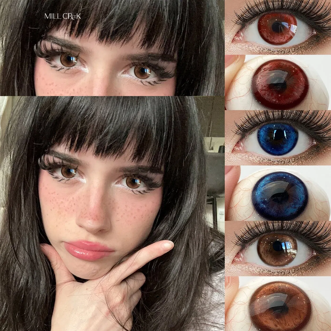 Millcreek Color Contact Lenses High Quality Prescription Cosmetic Contact Lens CE ISO FDA Thermo Aura