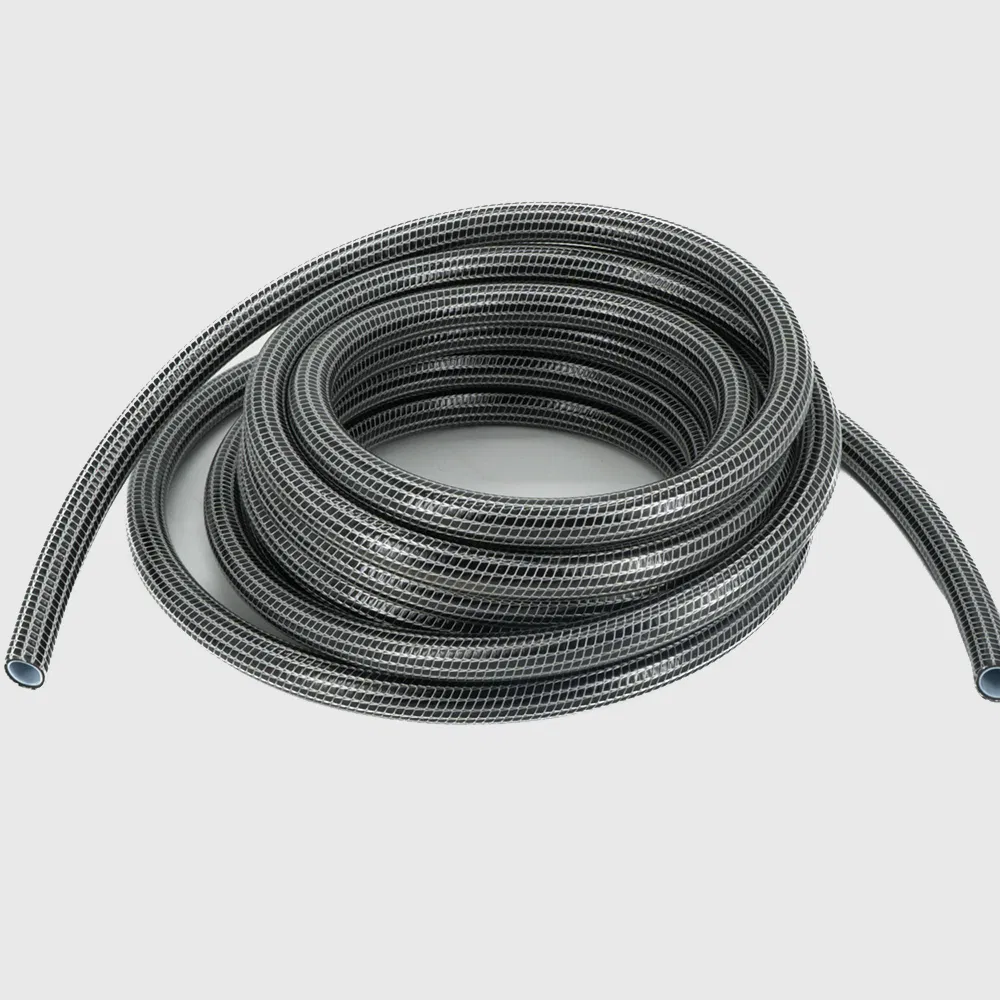 Anti-UV PVC Heavy Duty Garden Hose 1/2'' 5/8'' 3/4'' 1'' 6/8 Bar for Irrigation Car Washing Home Gardening Use Knitted Garden Pipe with Reel
