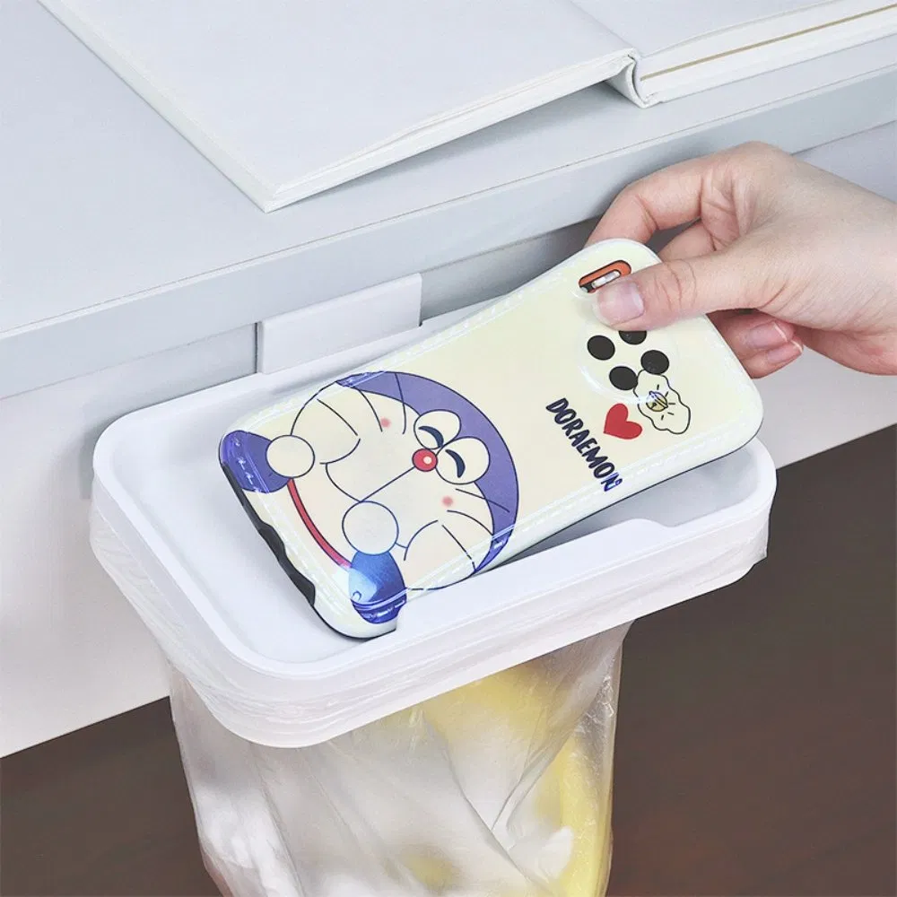 Hanging Trash Rack with Lid Rubbish Basket Garbage Bag Holder Esg23209