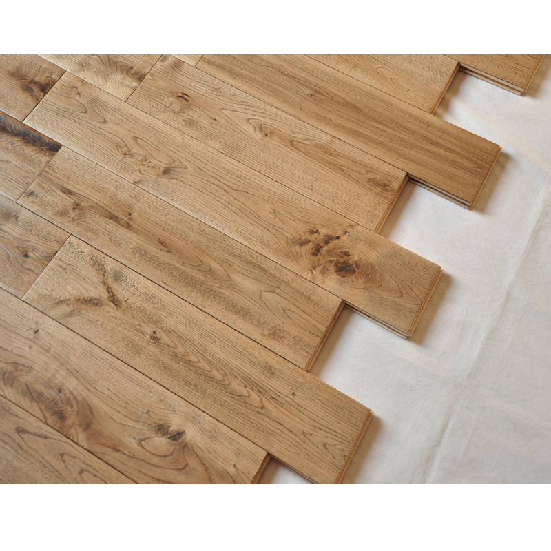 Light Handscraped Solid Oak Wood Flooring/Oak Hardwood Flooring with CE/Carb/FSC