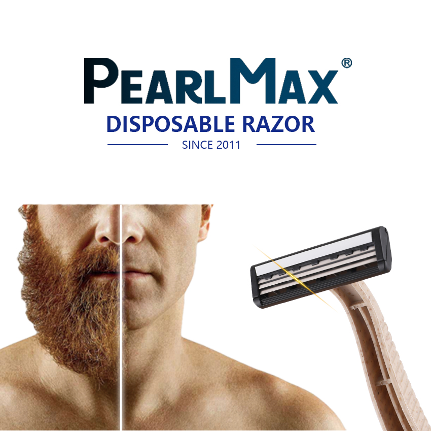 Eco-Friendly Triple Blade Disposable Razors with Wheat Straw Handles