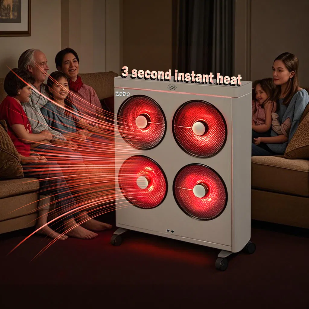 Separately Controllable Heating Elements Infrared Electric Radiation Heater