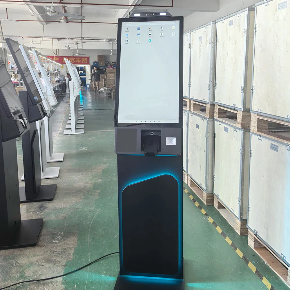 27 Inch Retail Self-Checkout Kiosk with Camera POS Stand Qr Code