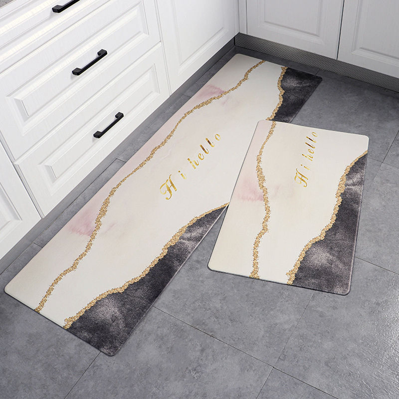 PVC Kitchen Floor Mat Anti Slip Washable Anti Slip Bathroom Kitchen Long Rug