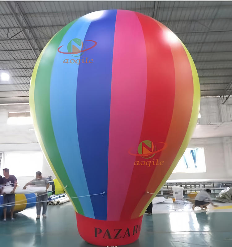 Festive Hot Air Balloon Inflatable Decoration Large Colorful Inflatable Hot Air Balloon Advertising Model