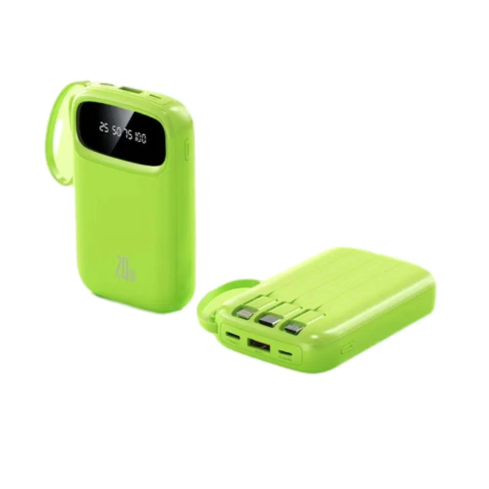 Hot Selling 20000mAh Mini Power Bank Built in Cable Fast Charging Portable