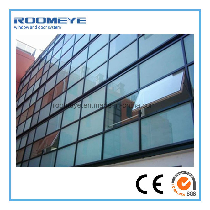 Roomeye Low E Coated Insulated Windows Glass/Double Glazing Curtain Wall Window Glass (RMCW-100)